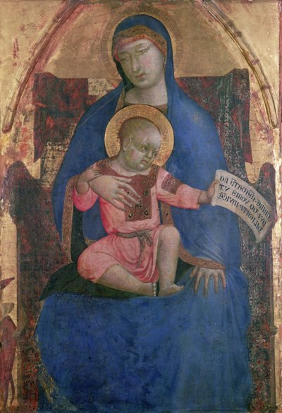 聖母子の即位、14世紀 作： Ambrogio Lorenzetti
