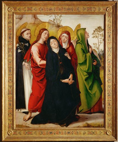 十字架下の聖マリア 作： Ambrogio da Fossano（c.1460 1523）