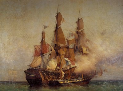 ロベール・シュルクーフによる「ケントの捕獲」 作： Ambroise Louis Garneray