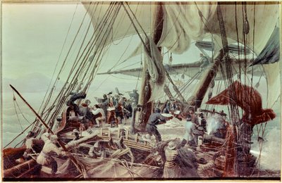 ブーゲンビル伯ルイ・アントワーヌ (1729-1811) がルイジアナを発見 作： Ambroise Louis Garneray