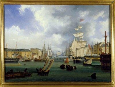 ルイ・ガルネレイ作、1820年頃、カンヴァスに油彩、高さ0.330cm、幅0.460cm、「アーヴルの港、グラン・バスン」。CCIP Coll. 作： Ambroise Louis Garneray