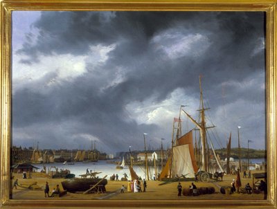 ディエップの港 ルイ・ガルネレイ作 1820年頃 油彩・カンヴァス 高さ0.330 奥行き0.460CCIP Coll. 作： Ambroise Louis Garneray