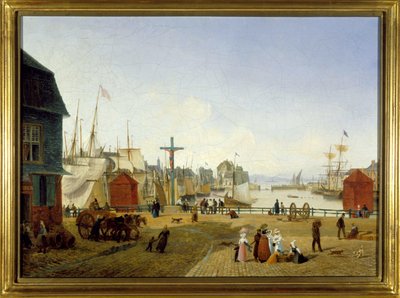 オンフルール港」 ルイ・ガルネレイ作 1820年頃 油彩・キャンバス H. 0.330 L. 0.460CCIP Coll. 作： Ambroise Louis Garneray