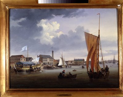 ロリアンの港-ルイ・ガルネレイ作、1820年頃、油彩・キャンバス、高さ0.330cm、幅0.460cm。CCIP Coll. 作： Ambroise Louis Garneray