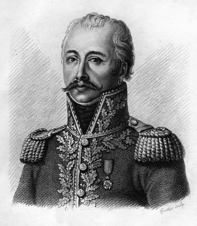 ELMAS de la COSTE dit DELMASのAntoine Guillaume MAURAILHAC (1767-1813) - 「Portraits des généraux français en suite des victoires et conquêtes des Français」にて。1818年にAmbroise Tardieuが描いたもの。ステラコレクション" 作： Ambroise Tardieu