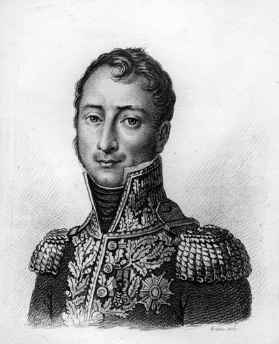 Auguste Jean Gabriel CAULAINCOURT (1777-1812) - "Portraits of French generals following the victories and conquests of French "にて。1818年にAmbroise Tardieuが描いたもの。Stellaコレクション。 作： Ambroise Tardieu