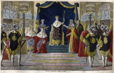 シャルル10世（1757-1836）が5月6日にランスで王に即位 作： Ambroise Tardieu