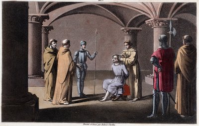 チルデリック3世は、742年から749年の間にサン・オメルの修道院でペピン・ル・ブリーフによってデトロンとエンクロージャーが行われた。1825年にAmbroise Tardieuによって描かれ、墓が作られる。 作： Ambroise Tardieu