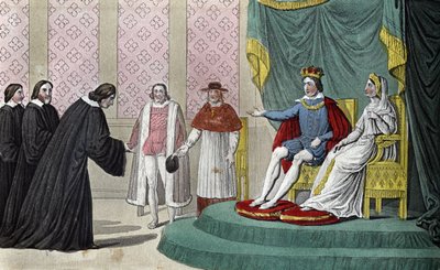 フランソワ2世（1544-1560）は、父の死後、出迎えに来た議会の代議士たちに、叔父のギーズ公（Francois 作： Ambroise Tardieu