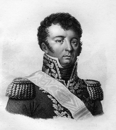 ドミニク・ジョセフ・ヴァンダム将軍（1770-1830）、アンズブール伯爵 「フランスの勝利と征服に続く将軍たちの肖像」より。1818年にAmbroise Tardieuが描いたもの。Stellaコレクション。 作： Ambroise Tardieu