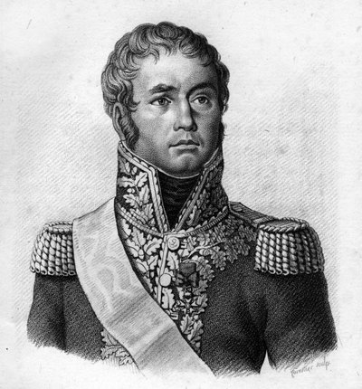 Lecourbe.Claude Joseph, Count Lecourbe フランスの将軍（1758年～1815年）.in "Portraits of French Generals following the victories and conquests of French".1818年にAmbroise Tardieuが描いたもの。Stellaコレクション。 作： Ambroise Tardieu