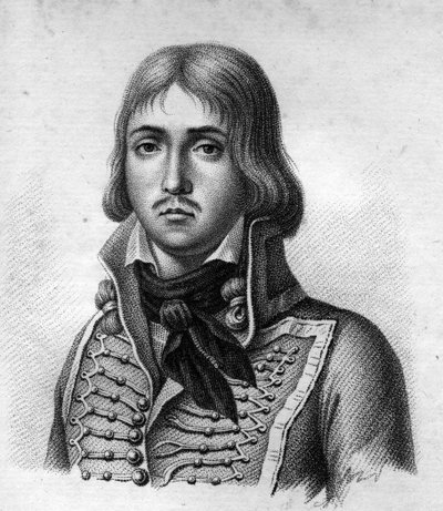 General Marceau.François Séverin Marceau Desgraviers General français (1769 to 1796).in" Portraits of the French generals following the victories and conquests of the French".1818年にAmbroise Tardieuによって彫られたもの。ステラコレクション。 作： Ambroise Tardieu