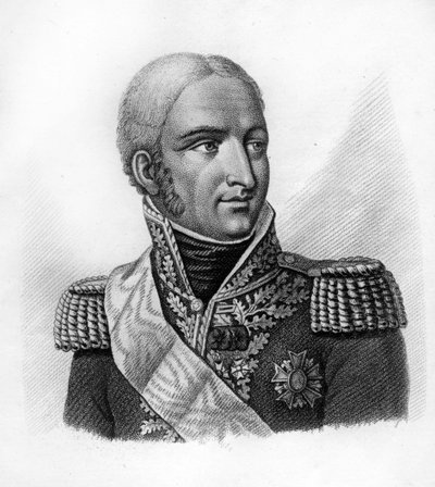 Jean Joseph Paul Augustin Dessolles (or Jean-Joseph Dessoles (1767-1828) - "Portraits des generaux francais en suite les victoires et conqutoires des Francais" - Ambroise Tardieuによる1818年の墓 - Stella Collection 作： Ambroise Tardieu