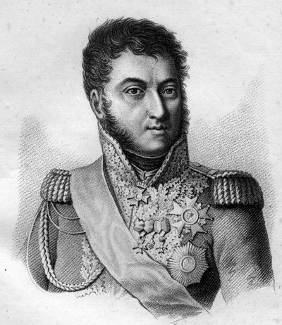 スーシェ元帥Louis Gabriel (Louis-Gabriel) Suchet (1770-1826), Duke of Albufera Maréchal of France. in "Portraits of the French generals following the victories and conquests of the French".1818年にAmbroise Tardieuが彫ったもの。ステラコレクション。 作： Ambroise Tardieu