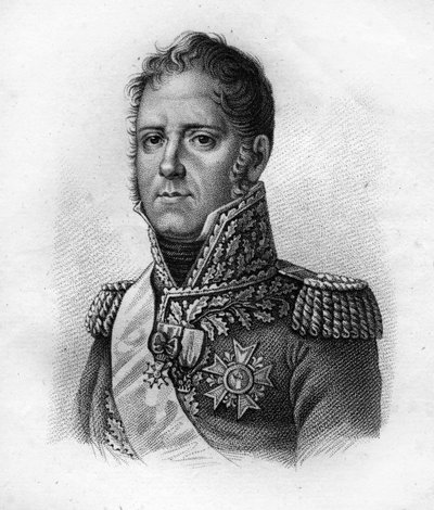 Michel Ney (1769-1815), Marshal of France, Duke of Elchingen, Prince of Moskova." "Portraits of French Generals following the victories and conquests" Engraved by Ambroise Tardieu in 1818.Stellaコレクション。 作： Ambroise Tardieu