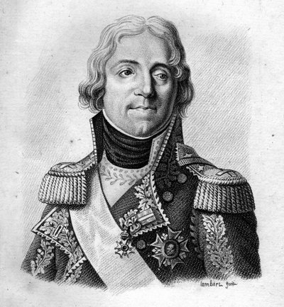 Pierre Riel, Count, and Marquis de Beurnonville Maréchal de France (1752 to 1821) - in "Portraits des généraux français en suite les victoires et conquêtes des Français".1818年にAmbroise Tardieuが描いたもの。Stellaコレクション。 作： Ambroise Tardieu