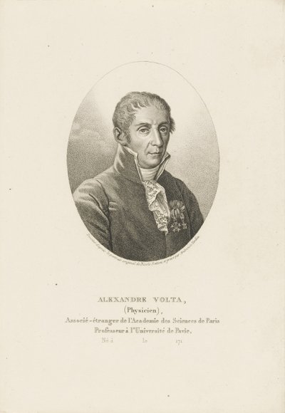 アレッサンドロボルタ1745〜1827年、1820年頃の肖像。 作： Ambroise Tardieu