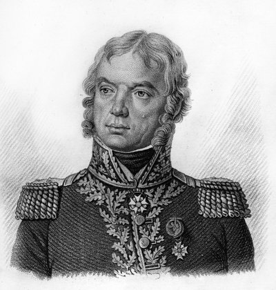 フランスの将軍フランソワ・エティエンヌ・ダマス（1764-1828）の肖像 - "Portraits des generaux francais en suite les victoires et conquetes des Francais "より。1818年にAmbroise Tardieuが描いたもの。Stellaコレクション。 作： Ambroise Tardieu
