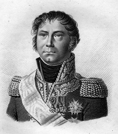 1815年、ナポレオン1世が100日後にセントヘレナに向かう際に護衛したベッカー将軍の肖像。1818年にAmbroise Tardieuが彫ったもの。ステラコレクション 作： Ambroise Tardieu
