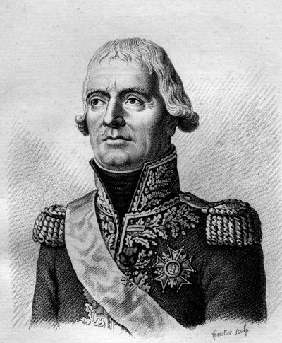Jean Mathieu Philibert, Count Serurier (1742-1819)の肖像 - "Portraits des Generalaux francais en suite les victoires et conquetes des Francais".1818年にAmbroise Tardieuが描いたもの。Stellaコレクション。 作： Ambroise Tardieu