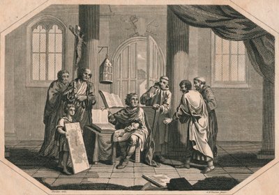 1808年のアルフレッド大王によるイングランドの郡、百とタイズへの分割 作： Ambrose William Warren