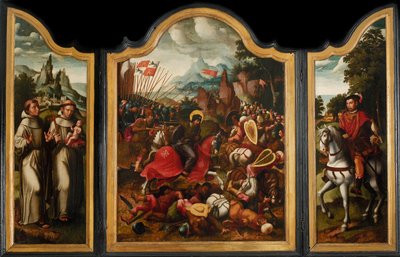 クラビホの戦い（1525-1550年頃）。 作： Ambrosius Benson