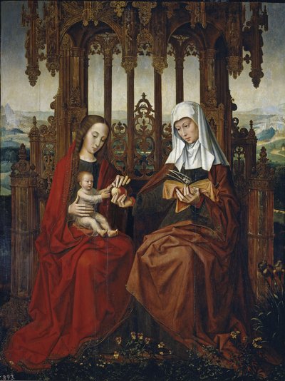 聖アンナの聖母子、1528年頃 作： Ambrosius Benson