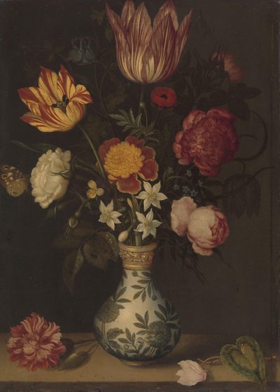万里花瓶の花のある静物 作： Ambrosius Bosschaert