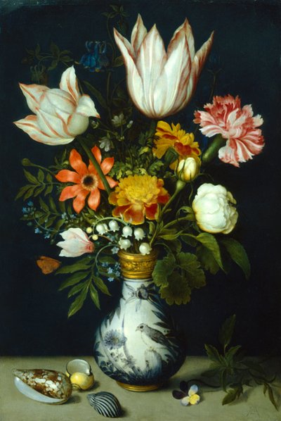 磁器の花瓶の花、c1600 作： Ambrosius Bosschaert the Elder