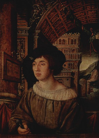 若い男の肖像 作： Ambrosius Holbein
