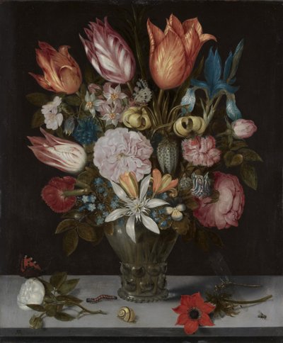 グラスの中の花1606 作： Ambrosius the Elder Bosschaert