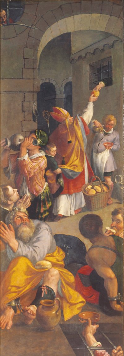 聖エリギウスが囚人を訪ねる（パネルに油彩） 作： Ambrosius the Elder Francken or Franck