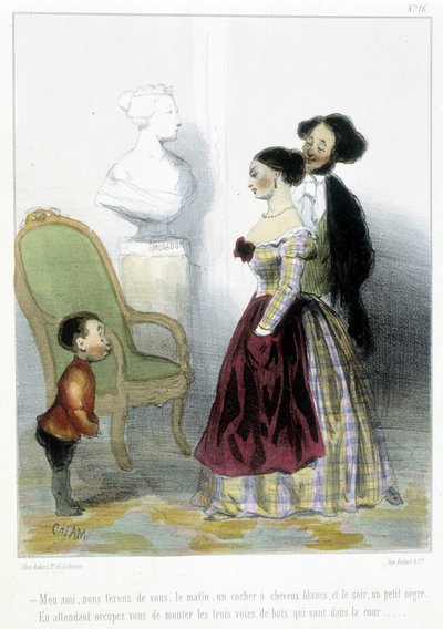 カリカチュア - シャム作「マドレーヌ」に掲載、1870～1880年頃 作： Amédée de Noé
