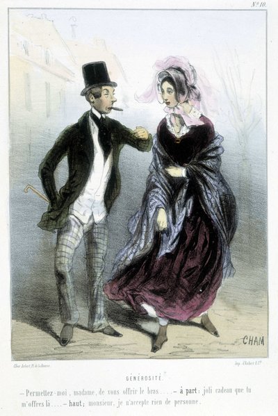 シャムのマドレーヌに見られる寛大さ、1870-1880年頃 作： Amédée de Noé