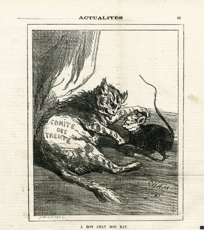 Le Charivari』に掲載されたCham（1819-1879）のイラスト 作： Amédée de Noé