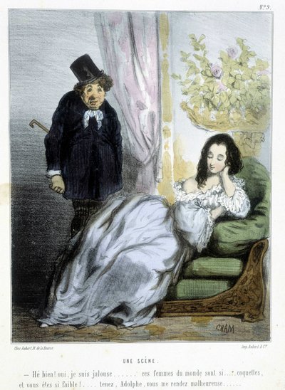 チャム作「マドレーヌ」（1870-1880年頃）の一場面。 作： Amédée de Noé