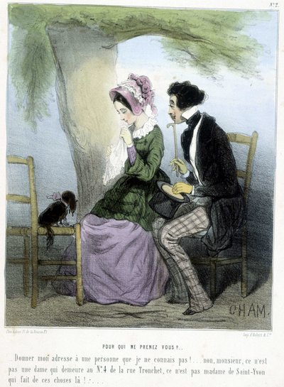 私を誰だと思っているの？- チャムの「マドレーヌ」の中で、V.1870-1880 作： Amédée de Noé