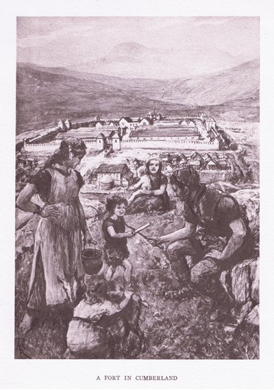 カンバーランドの砦、1928年のローマの兵士のイラスト 作： Amedee Forestier