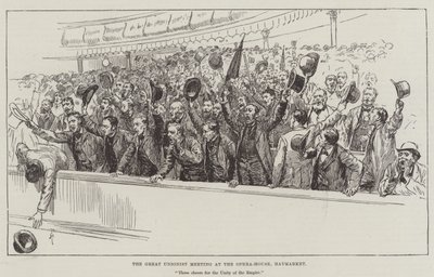 ヘイマーケットのオペラハウスでの大連合主義会議 作： Amedee Forestier