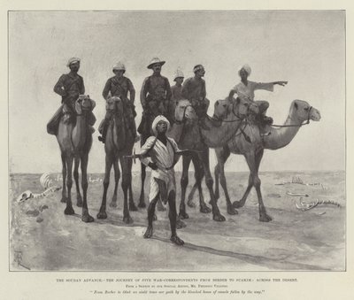 砂漠を越えたベルベルからスアキムまでの5人の戦争特派員の旅、Soudan Advance 作： Amedee Forestier