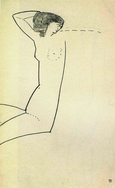 アンナアフマトヴァ、1911年 作： Amedeo Modigliani