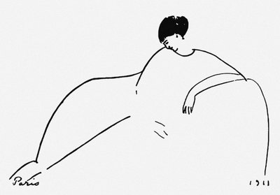 アンナアフマトヴァ、1911年 作： Amedeo Modigliani