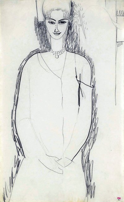 アンナアフマトヴァ、1911年 作： Amedeo Modigliani