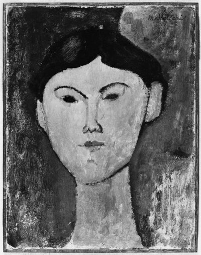 ベアトリス・ヘイスティングス（1879-1943）c.1914-15 作： Amedeo Modigliani