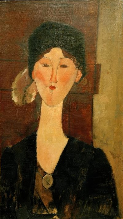 ドアの前のベアトリス・ヘイスティングス 作： Amedeo Modigliani