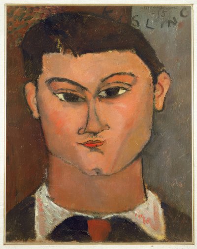 画家MoïseKislingの肖像 作： Amedeo Modigliani