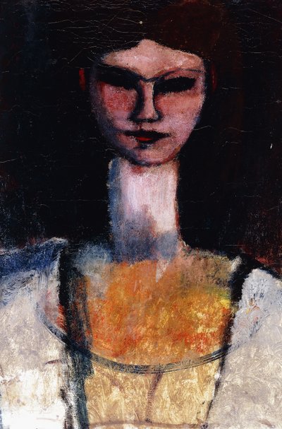若い女性の胸像;若い女性の胸像、1910〜11年 作： Amedeo Modigliani