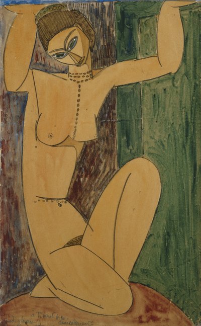 カリャチド;カリアタイド、1913 作： Amedeo Modigliani