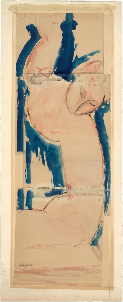カリアティード: ローズとブルー 作： Amedeo Modigliani