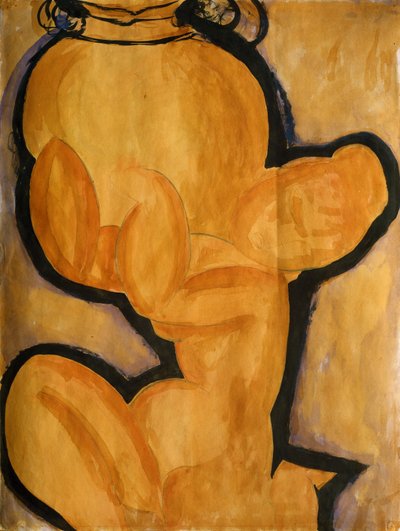 花瓶のカリアティード、1913-14年頃 作： Amedeo Modigliani